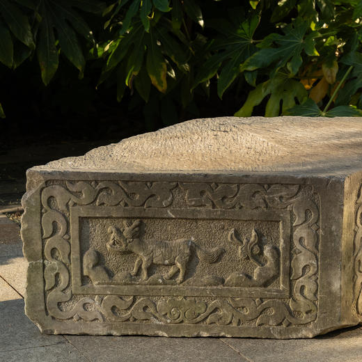 清	汉白玉雕瑞兽菱形石座 商品图1