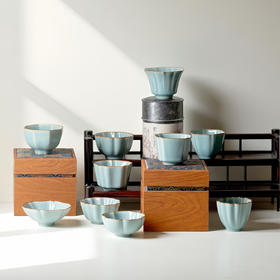 墨己丨汝窑主人杯 陶瓷茶杯 开片 茶盏 功夫茶具 家用品茗杯 单杯 个人杯 多款可选