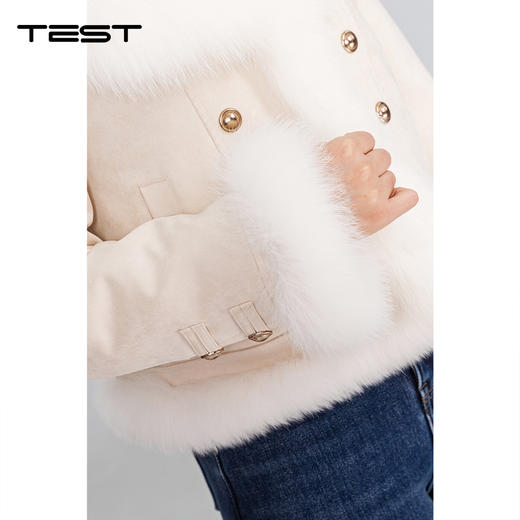 冬上新奢华狐狸毛领 | 90% 鹅绒填充短款加厚保暖显瘦皮草2254219 商品图4