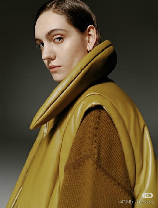 118-1宋佳同款 匈牙利鹅绒 芥末黄 亮面马甲 胖瓜穿L 商品图7