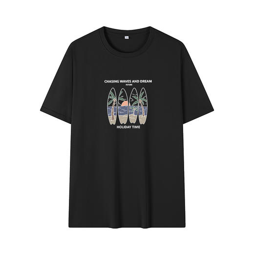 GXG男装【沙滩度假】夏季舒适透气休闲百搭情侣款圆领短袖T恤K&C 商品图2