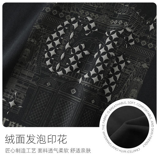 GXG男装【建筑四芒星】春季简约百搭圆领亲肤纯棉男式圆领卫衣K&C 商品图2