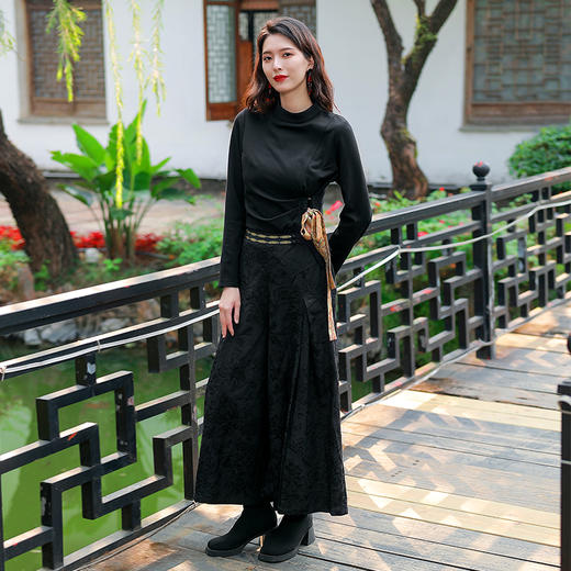 【2026春节款-现货】墨昙初绽民族风阔腿裤  商品图3