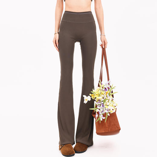 【限时秒】YOGACODE【火树银花系列】瑜伽服套装女撞色罗纹高腰户外休闲两件套运动套装DWB116021+116111 商品图6