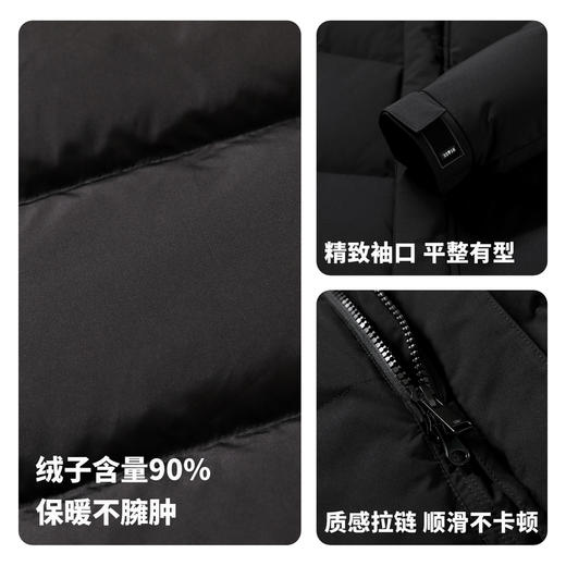 【鸭绒】圣得西2025年冬季男士羽绒服休闲风中长款保暖简约外套 商品图4