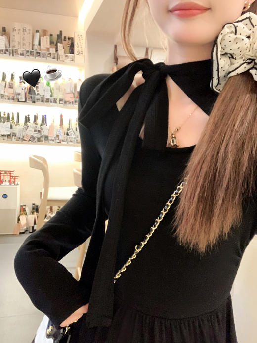 <曾小咸推荐>现货秒杀 ！微信超特价！法式绑带针织连衣裙 日常229.99 立减130 秒杀99.99！！ 商品图12