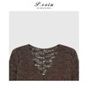 04-2潘依绣丁丁宠粉气质复古钩花镂空百搭V领长袖针织开衫Q26654 商品缩略图2