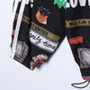 SDSA秋冬新款痞帅男装时尚趣味涂鸦拉链连帽夹克外套下摆松紧百搭 商品缩略图3