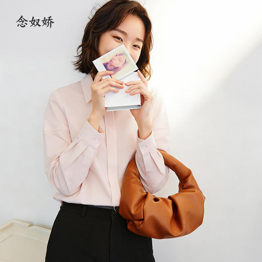 【商场同款】CNB5860 “ 多巴胺衬衫 ” 珊瑚粉色直身型衬衫 商品图3