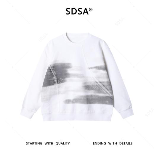 9512SDSA秋季新款男士痞帅潮牌撞色印花设计圆领卫衣设计师套头百搭 商品图1