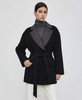 QG98080#羊绒翻领系带大衣 商品缩略图2