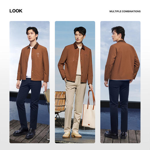 【复古巴恩特】柒牌男士满印工装茄克衫休闲柔软舒适男装外套130K70620 商品图2