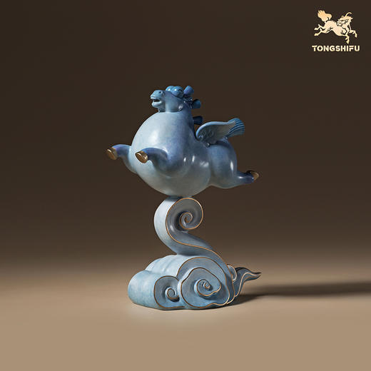 铜师傅《马上飞黄腾达》《马上青云直上》客厅铜马摆件 新年礼物 商品图3