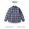 12706SDSA男士秋冬新款痞帅男装时尚简约扎染格子翻领长袖衬衫百搭宽松 商品缩略图1