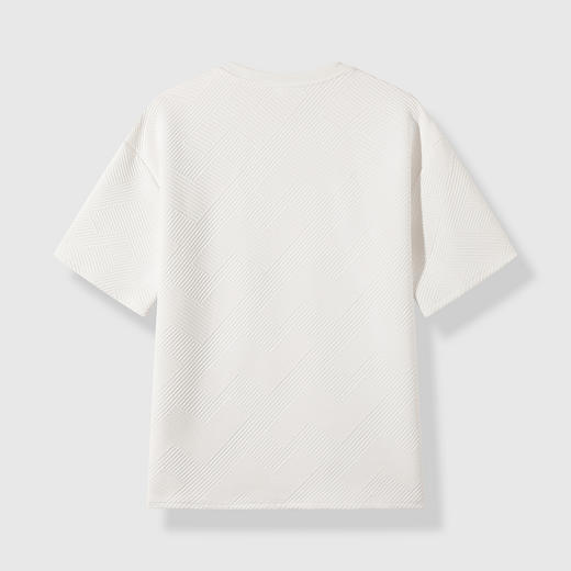 GXG男装夏季经典纯色重磅垂顺肌理感情侣款圆领短袖t恤K&C 商品图3