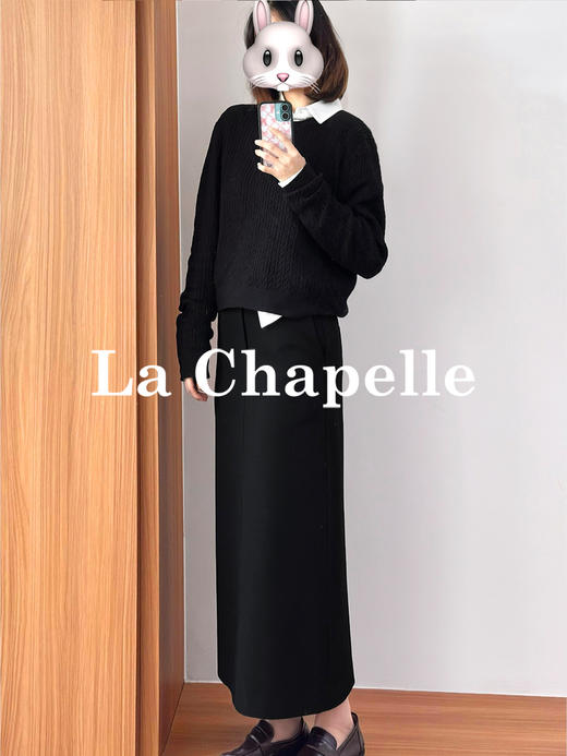 专柜实拍【梨形西装裙】拉夏贝尔/La Chapelle直筒版型遮胯藏肉显瘦！有质感有型百搭半身裙 商品图4