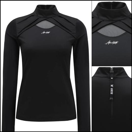 Anew*家新款女士薄款冰丝🧊长袖上衣来啦！看清楚了，胸线上侧的褶皱➕网纱是这种松弛的美，是自然的高级设计感！ 商品图2