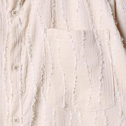 2972SDSA男士秋冬新款痞帅男装简约纯色磨毛竖纹设计长袖衬衫百搭显瘦 商品图3