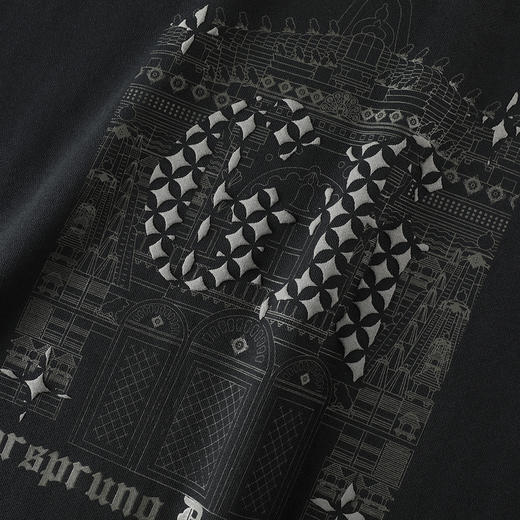 GXG男装【建筑四芒星】春季简约百搭圆领亲肤纯棉男式圆领卫衣K&C 商品图5