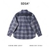 12706SDSA男士秋冬新款痞帅男装时尚简约扎染格子翻领长袖衬衫百搭宽松 商品缩略图5