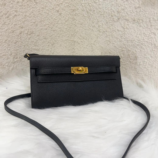 爱马仕 Kelly to go ep皮 黑金 钱包 商品图0