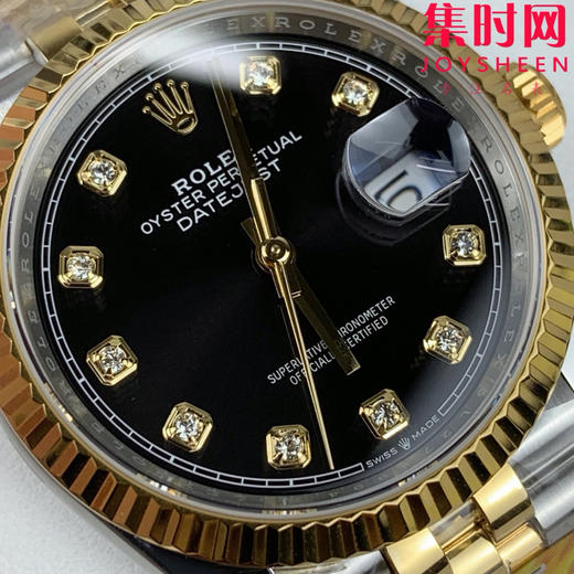 ARF劳力士日志型36mm 间金黑盘钻面 丹东3235机 五珠链 904L钢 男士腕表 小手腕福音 商品图3