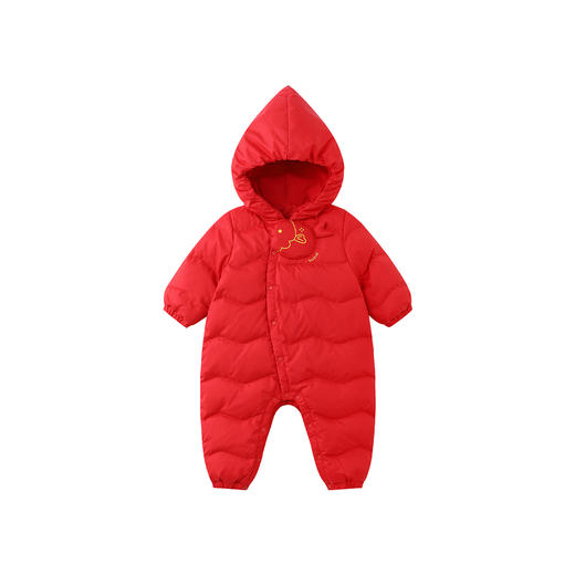 英氏新生婴儿外出服保暖连帽哈衣冬季新款男女宝宝羽绒长袖连体衣超韧绒 商品图4