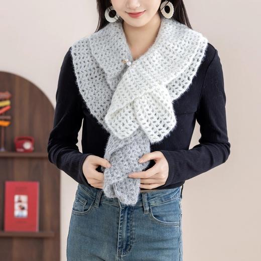 苏苏姐家涟漪花边围巾手工diy编织钩针梦羽毛线团自制围巾材料包 商品图3