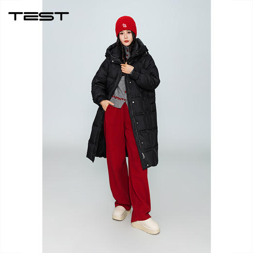 冬上新宽松加厚氛围感穿搭保暖过膝长羽绒2254194 商品图4