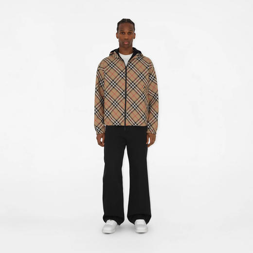 【二】BURBERRY 巴宝莉 男士马术骑士徽标刺绣双面夹克外套 格子 8104102 B9368 商品图5