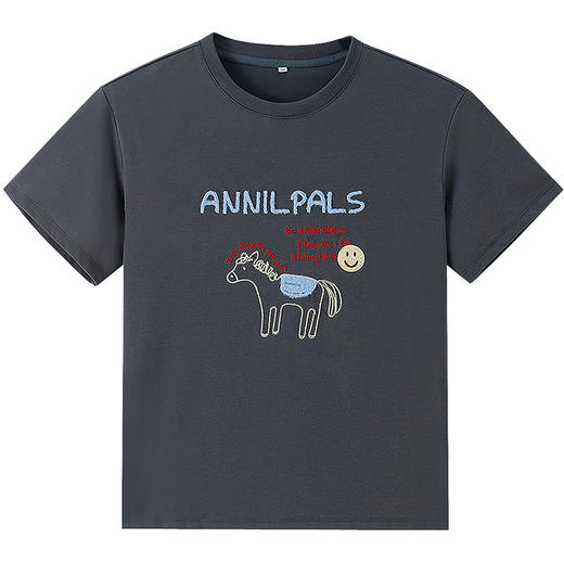 女童圆领短袖针织衫夏季新款安奈儿童装EG621725 商品图6