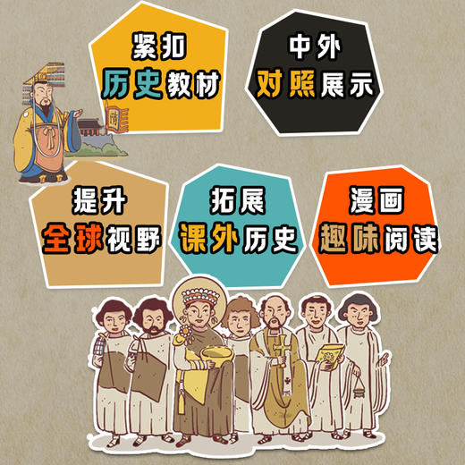 漫画历史长卷——学生实用中外大事年表 商品图1