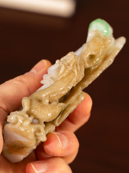 清	翡翠乘龙观音摆件 商品图4