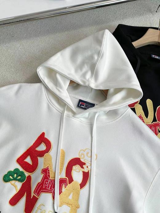 F011613男女情侣款连帽卫衣26春新年款时尚休闲宽松针织套头上衣 商品图5