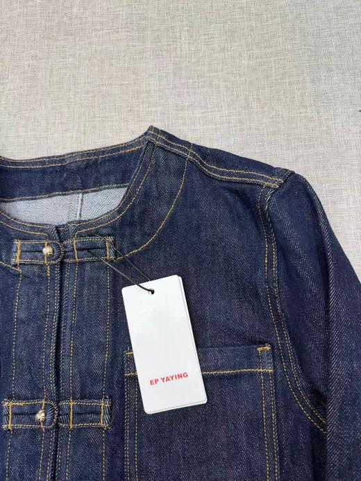 F011634新款女装新中式盘扣圆领短款牛仔外套 商品图12