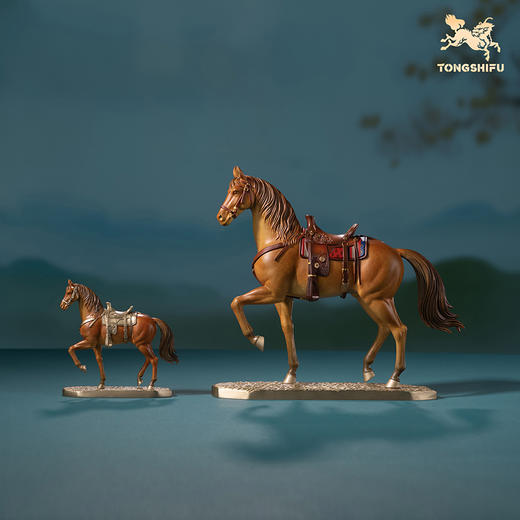 铜师傅《鞍上长风》客厅办公室铜马摆件 家居装饰开业新年礼物 商品图0