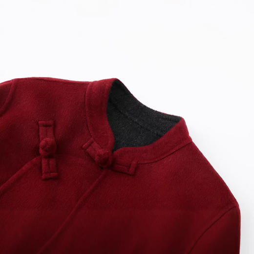 【来点不一样的】可意会不可言传～国风双面羊毛大衣！女款2026秋冬新款短款宽松休闲复古小个子毛呢外套！ 商品图1