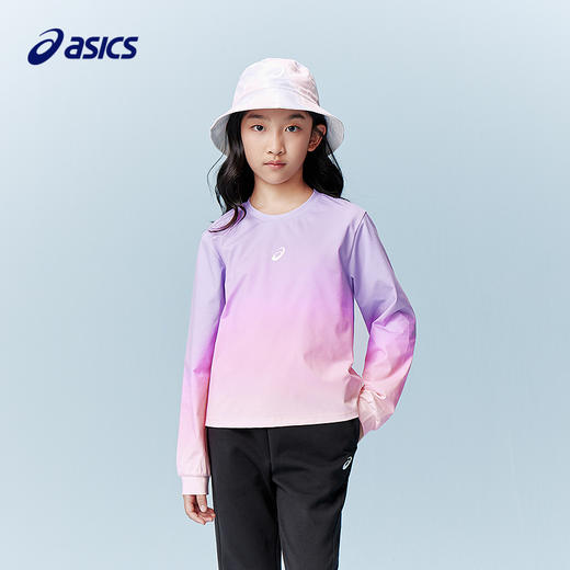 【商场同款】ASICS/亚瑟士儿童2026新款渐变满印女童长T吸湿速干 商品图1