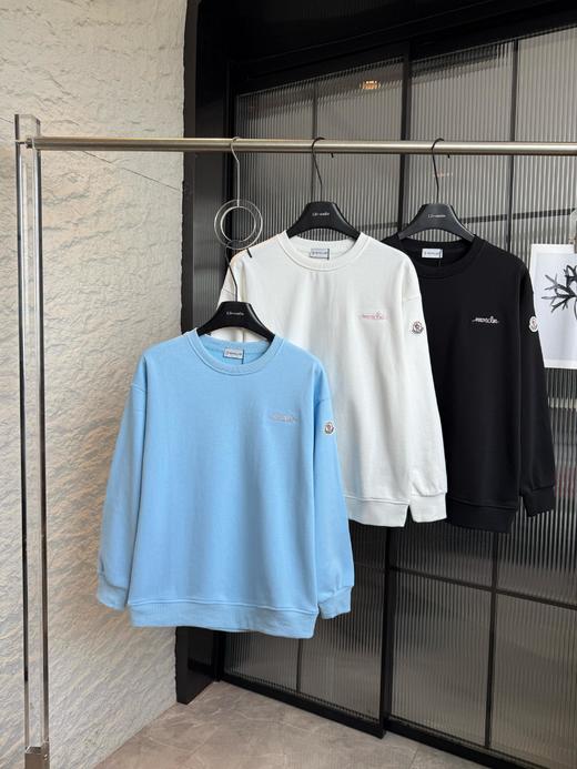 360克宽松版2026春季新款男女同款三色锦纶提花华夫格面料 加厚套头圆领卫衣！经典刺绣 商品图1