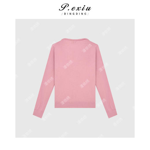 04-2潘依绣丁丁宠粉韩系气质百搭假两件简约长袖针织衫Q9754 商品图2