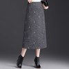 「自」全新升级【铂金会员146/天猫199/差价53】(13952)洛诗琳蝴蝶结刺绣毛呢半身裙2025秋冬新款高腰A字中长直筒裙 商品缩略图0