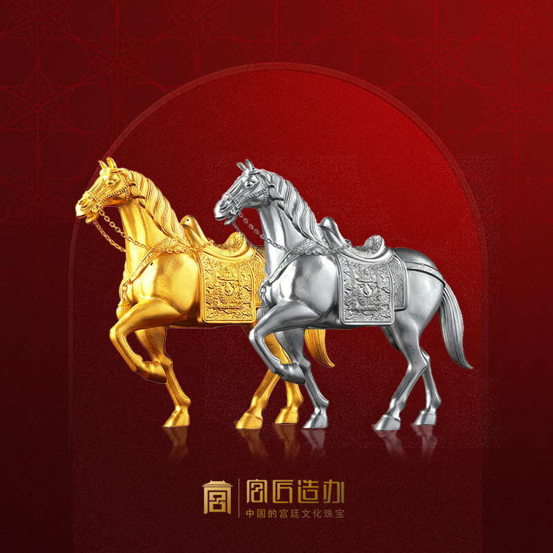 宫匠造办  乾隆御马摆件