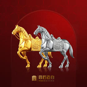 宫匠造办  乾隆御马摆件