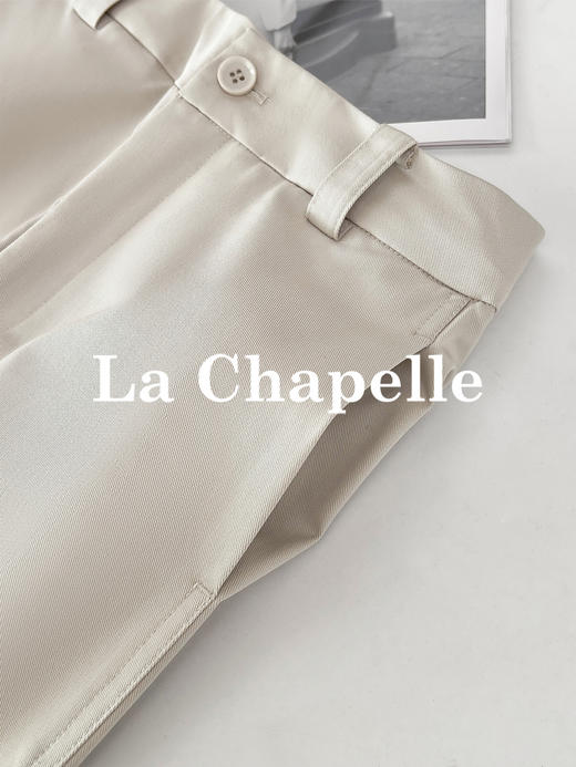 专柜实拍【轻奢高质感】拉夏贝尔/La Chapelle含莱赛尔垂坠有型~高腰单扣宽松极简风休闲装★ 商品图6
