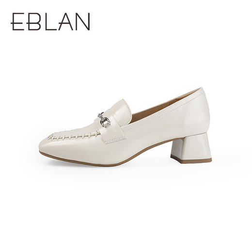 【上新】伊伴2026春季贵气羊油皮编织设计一脚蹬乐福鞋B26170202 商品图1