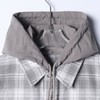 12702SDSA男士秋冬新款痞帅男装潮牌撞色格纹拼接连帽按扣长袖衬衫百搭 商品缩略图2