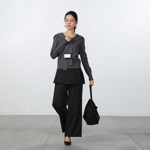 极简披肩假两件打底衫-纪念日百货门店同款168996930 商品图3