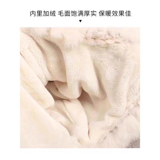 【兔毛绒针织护耳帽】冬季骑行帽加绒防风抗寒保暖毛线帽冷帽韩版 商品图2