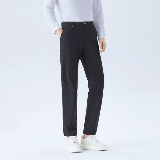 【中空休闲裤】柒牌男装2026春季新品修身微弹清爽舒适休闲长裤130H71590 商品图1