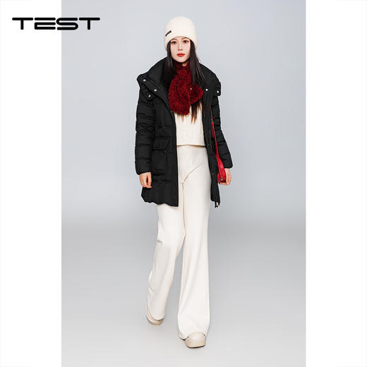 冬上新抗寒保暖神器连帽加厚宽松显瘦中长款羽绒服2254233 商品图1